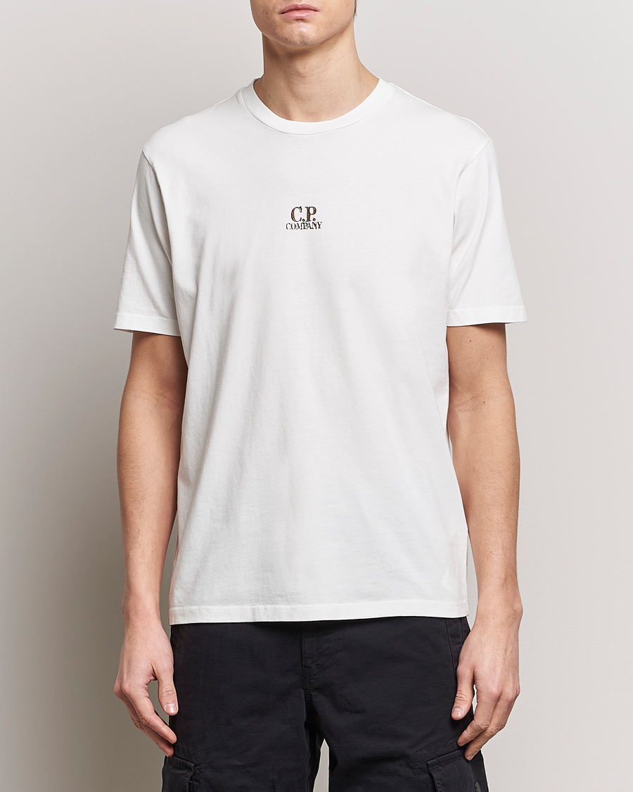 Mies | Valkoiset t-paidat | C.P. Company | Short Sleeve Hand Printed T-Shirt White