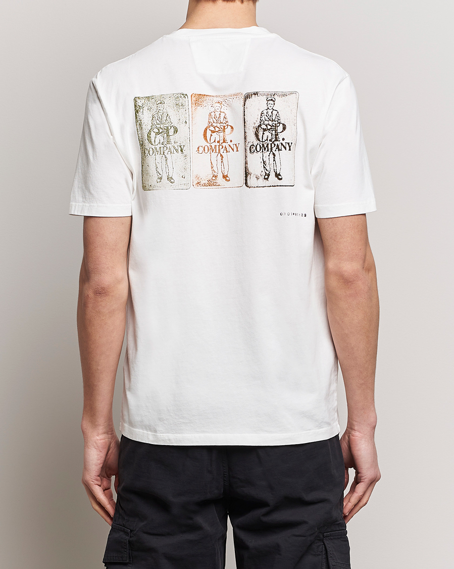 Mies | T-paidat | C.P. Company | Short Sleeve Hand Printed T-Shirt White