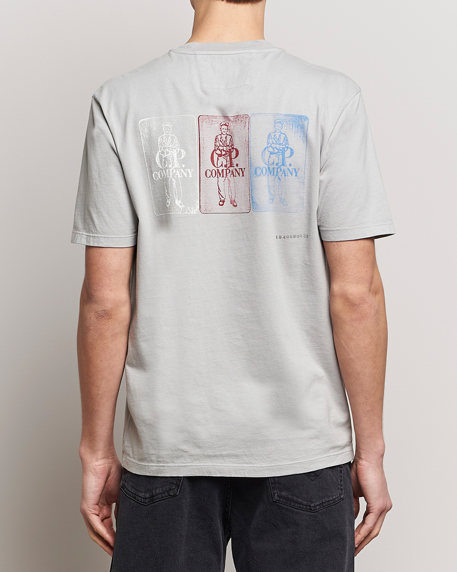 Mies | T-paidat | C.P. Company | Short Sleeve Hand Printed T-Shirt Grey