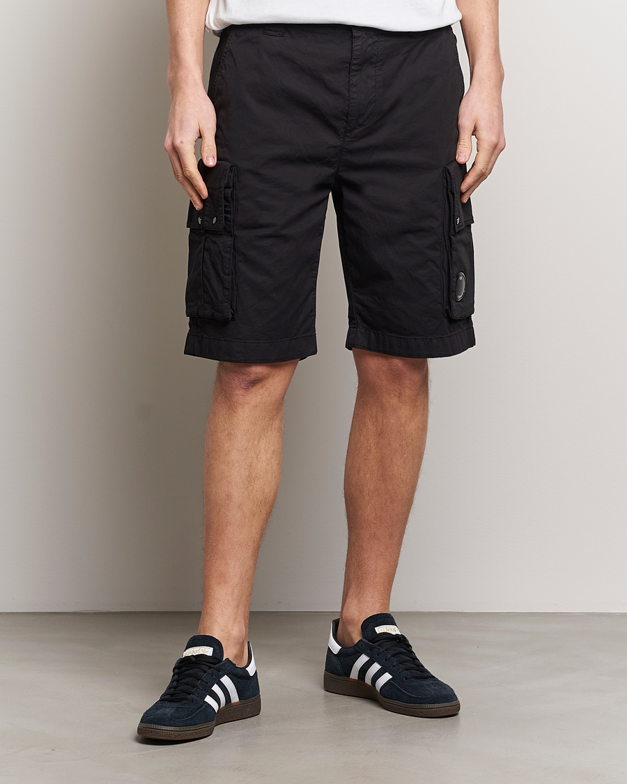 Mies | Shortsit | C.P. Company | Twill Stretch Cargo Shorts Black