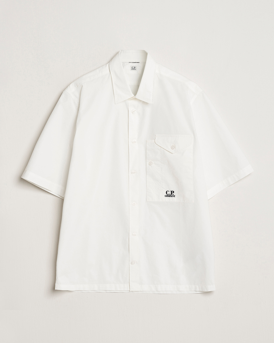 Mies | Kauluspaidat | C.P. Company | Short Sleeve Popline Shirt White