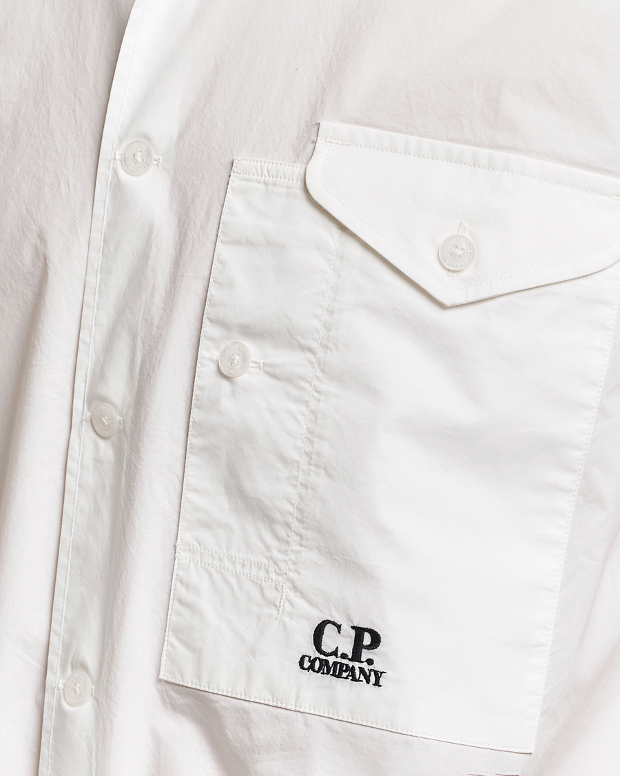 Mies | Kauluspaidat | C.P. Company | Short Sleeve Popline Shirt White