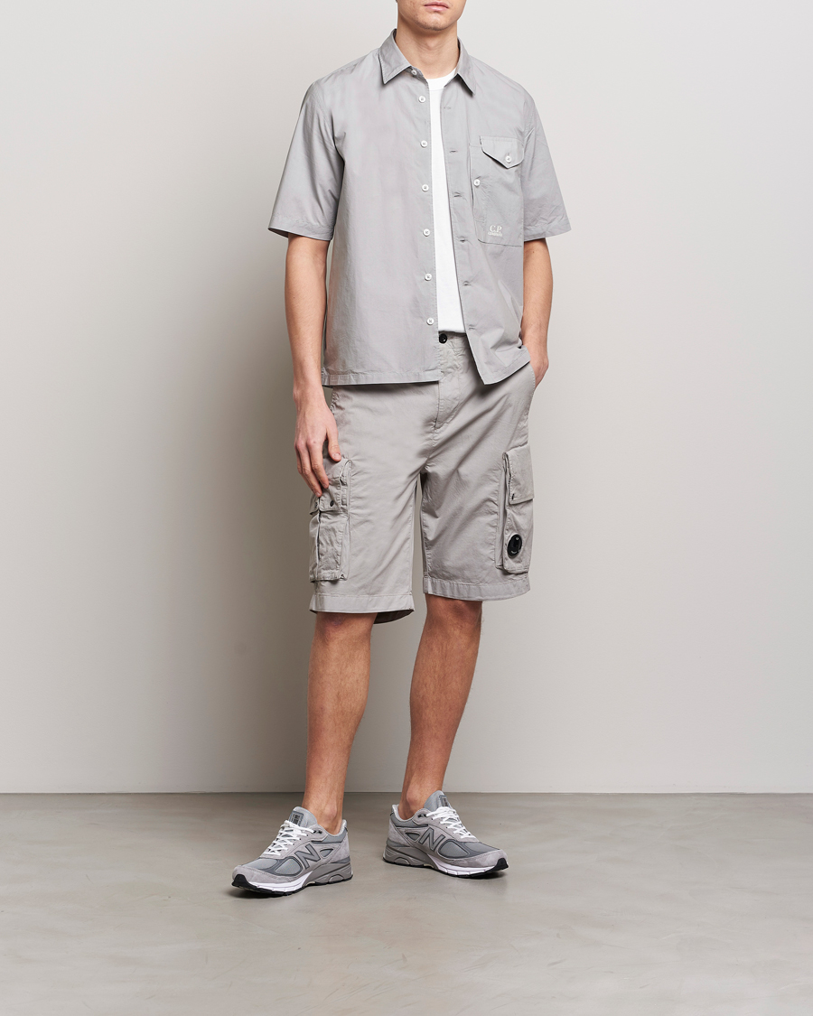 Mies | Kauluspaidat | C.P. Company | Short Sleeve Popline Shirt Grey