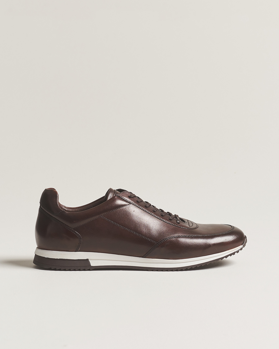 Mies | Loake 1880 Bannister Leather Running Sneaker Dark Brown | Loake 1880 | Bannister Leather Running Sneaker Dark Brown