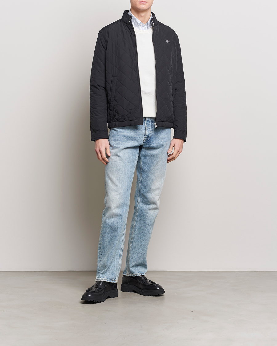 Mies | Takit | Gant | The Quilted Windcheater Black