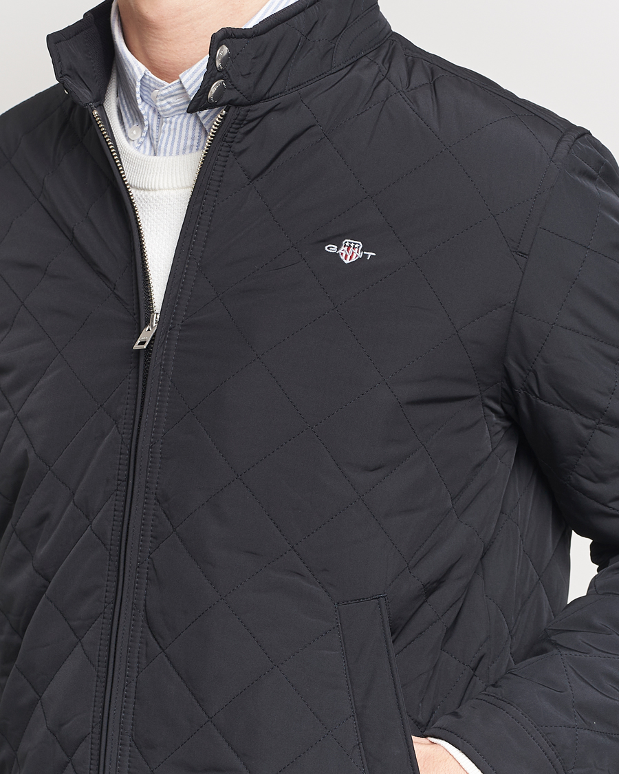 Mies | Takit | Gant | The Quilted Windcheater Black