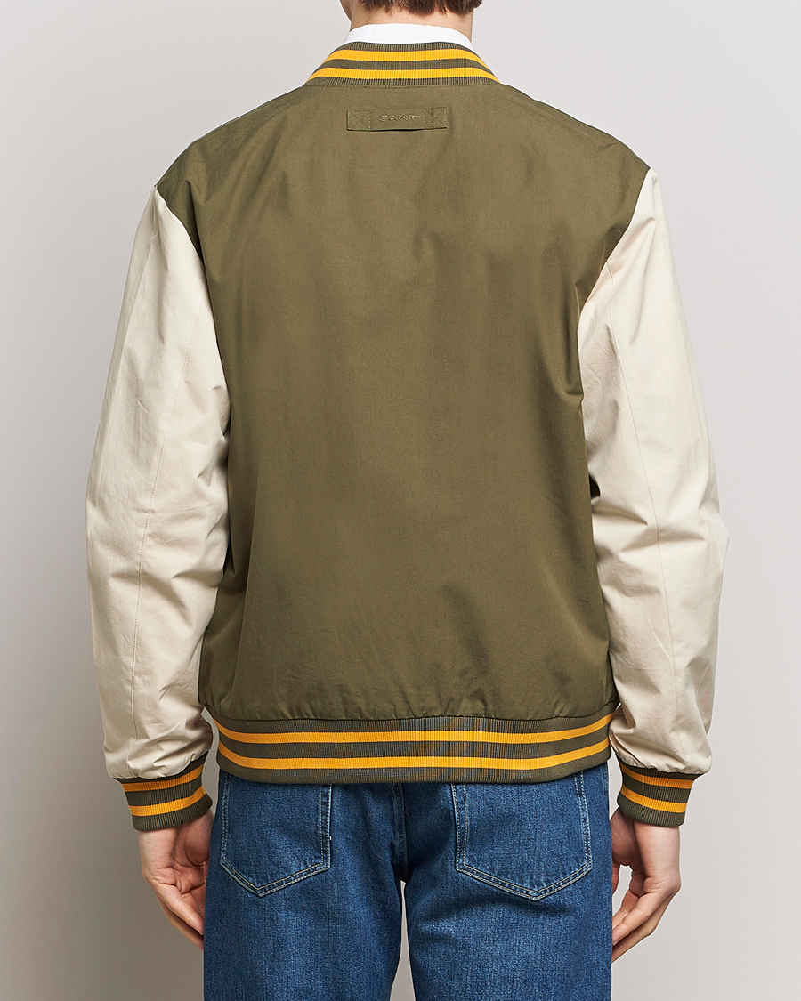 Mies | Takit | GANT | Light Varsity Jacket Green/Soft Oat