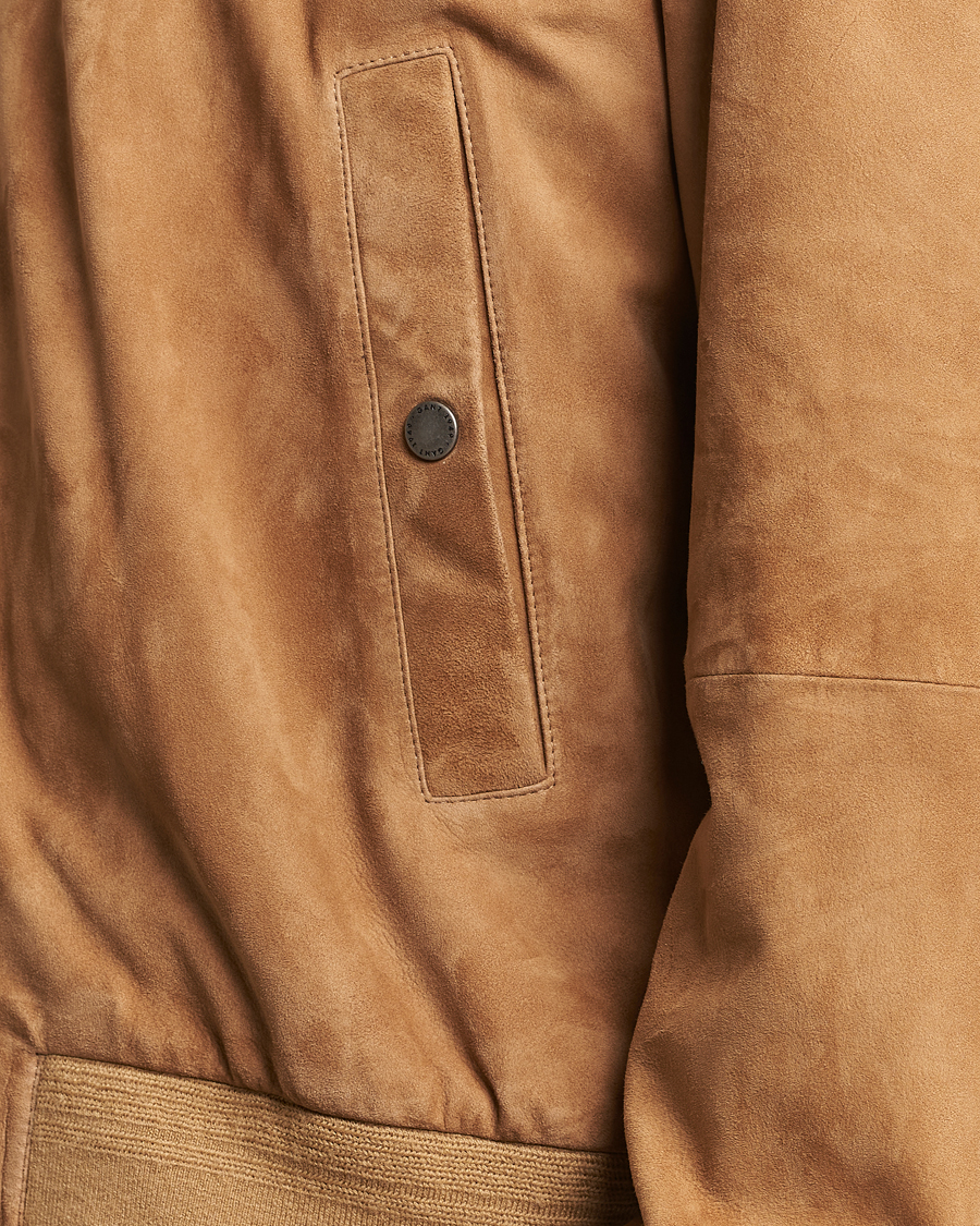 Mies | Takit | GANT | Suede Bombar Jacket Dark Khaki