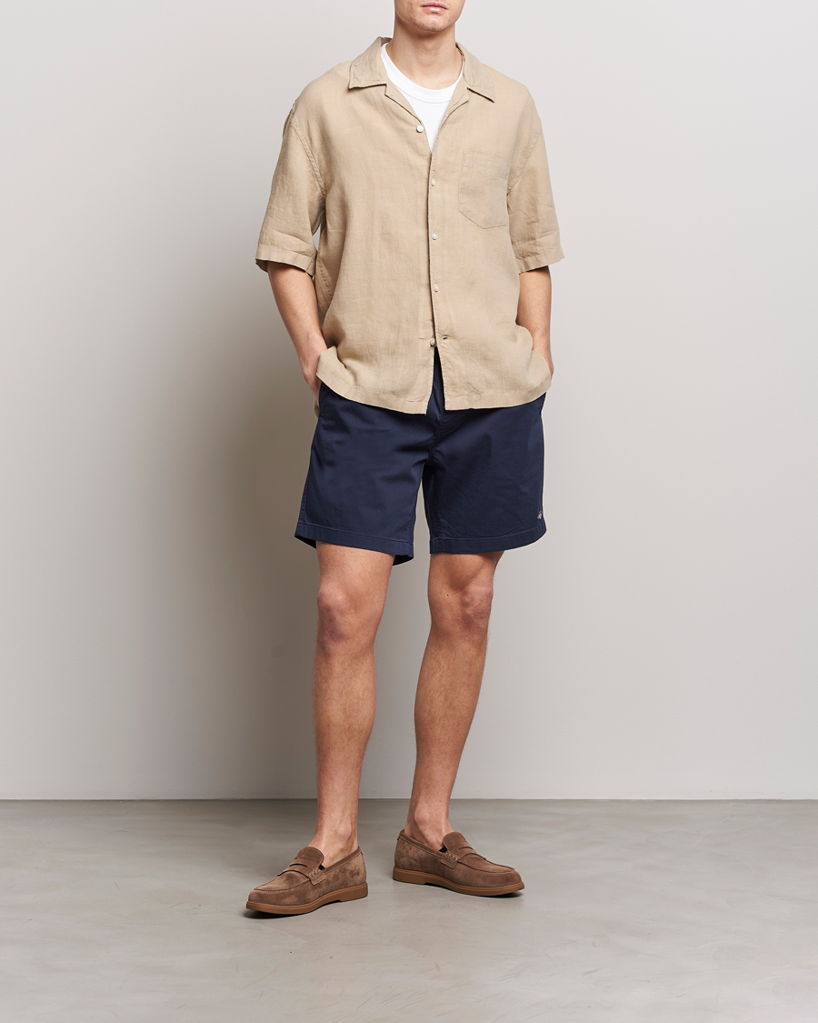 Mies | Kauluspaidat | Gant | Relaxed Fit Linen Resort Short Sleeve Shirt Concrete Beige