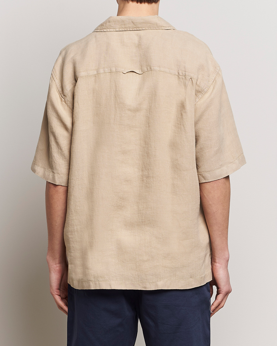 Mies | Kauluspaidat | Gant | Relaxed Fit Linen Resort Short Sleeve Shirt Concrete Beige