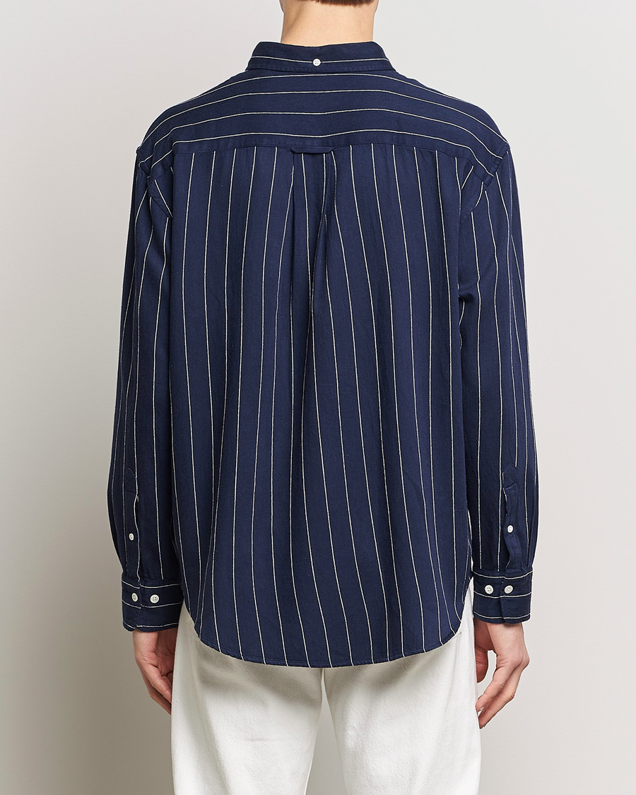 Mies | Kauluspaidat | GANT | Relaxed Fit Slub Striped Shirt Classic Blue