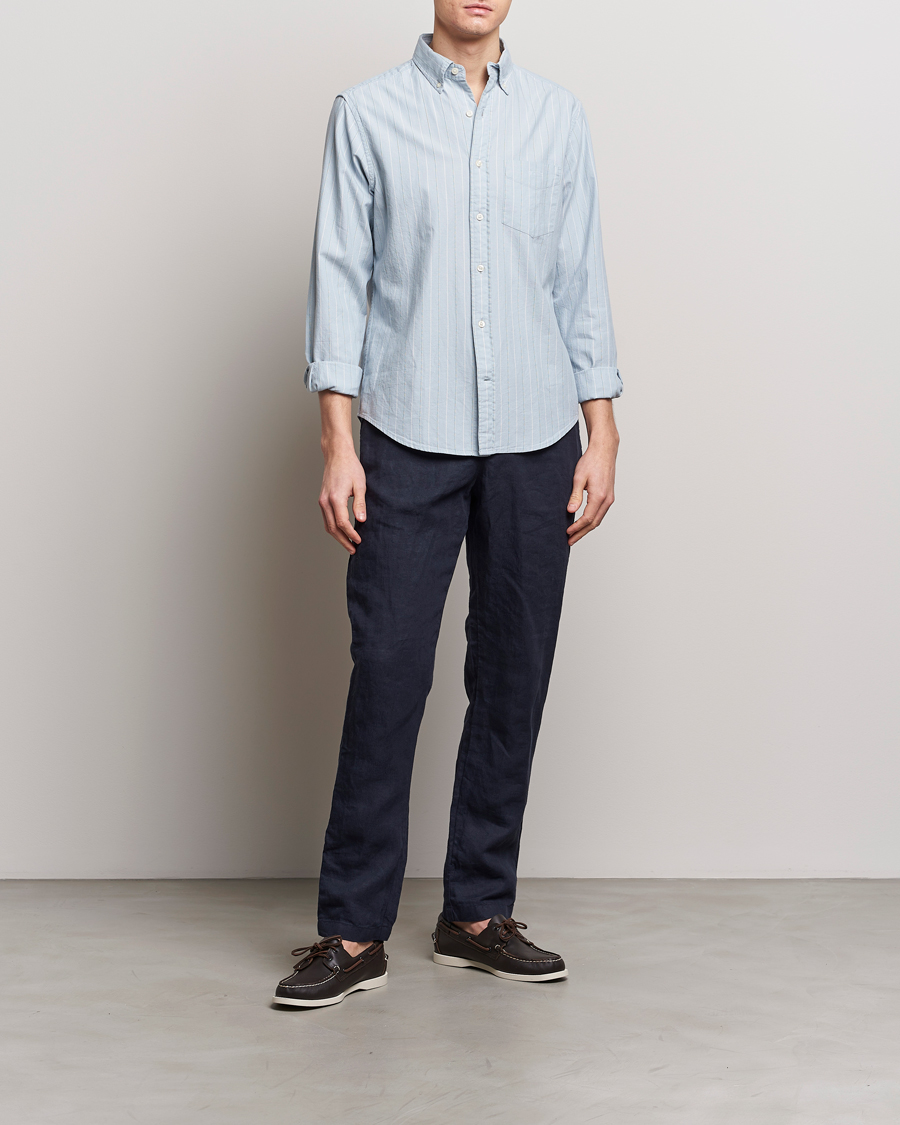 Mies | Kauluspaidat | GANT | Regular Fit Archive Striped Oxford Shirt Dove Blue