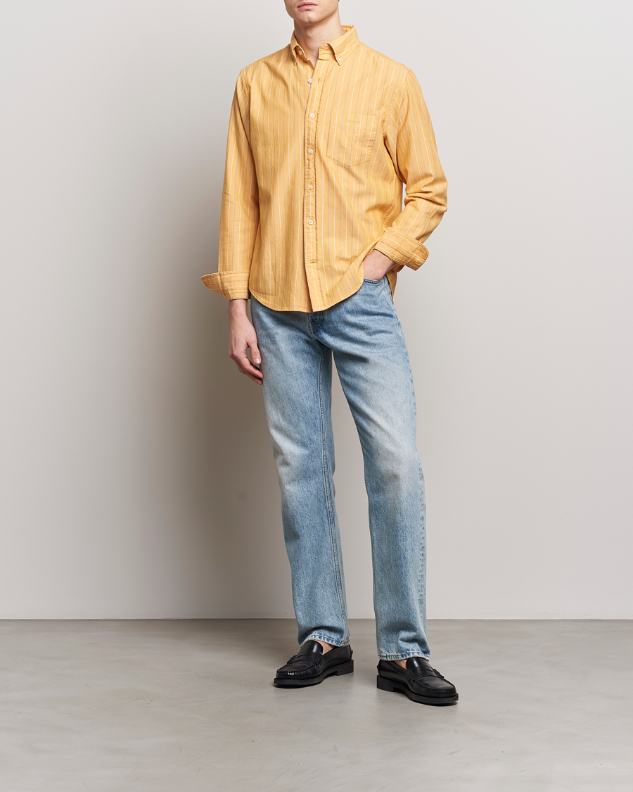 Mies |  | GANT | Regular Fit Archive Striped Oxford Shirt Medal Yellow