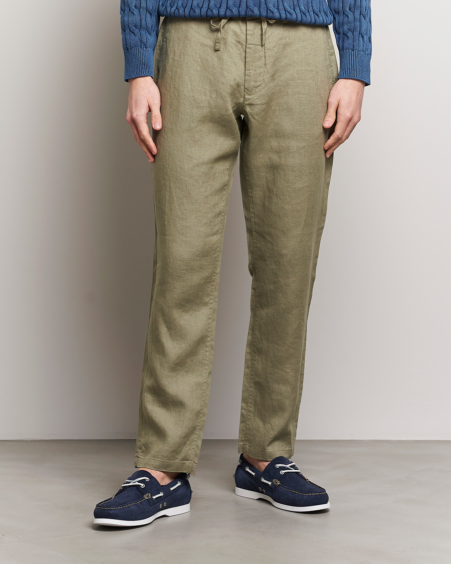 Mies | Housut | GANT | Relaxed Linen Drawstring Pants Dried Clay