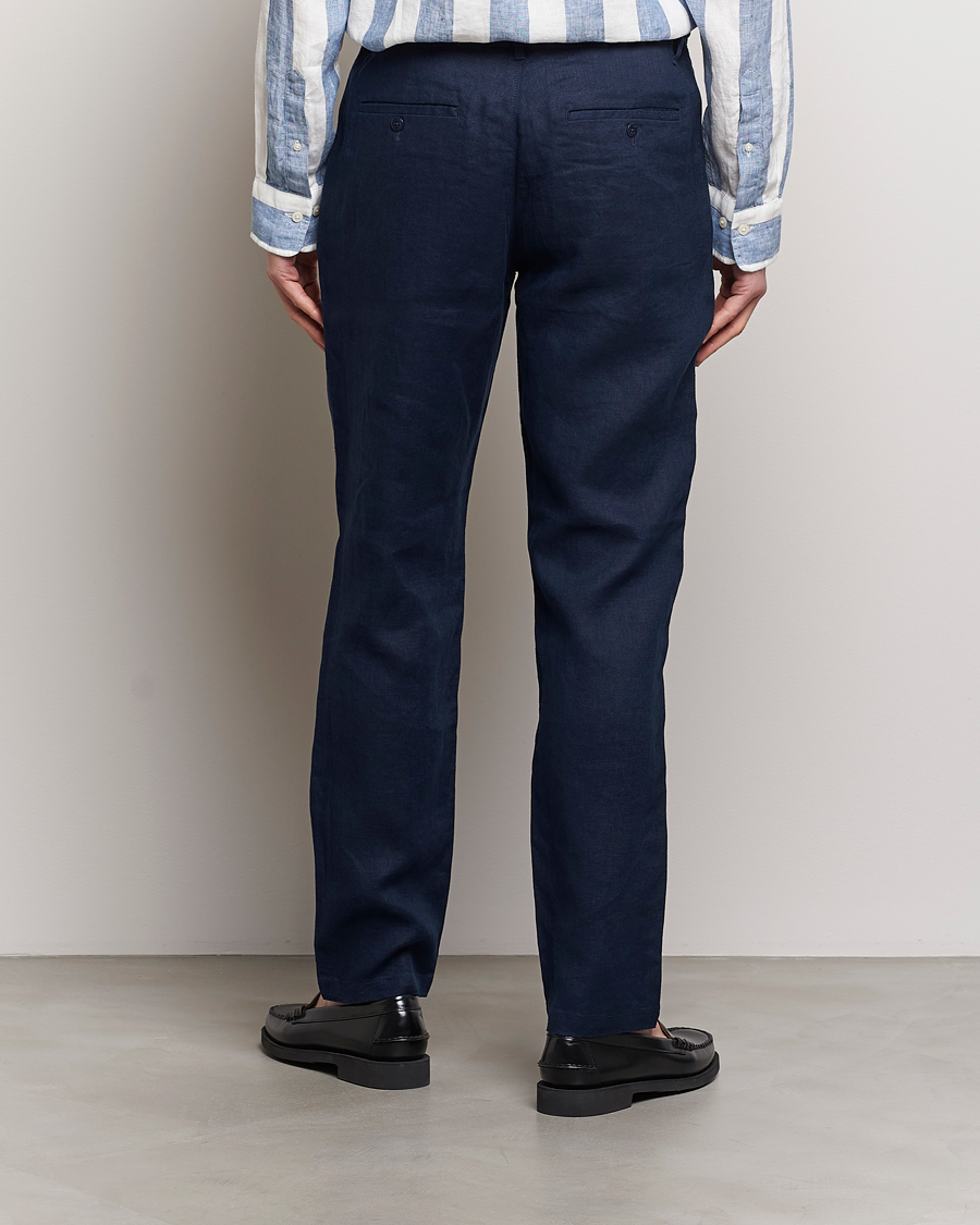 Mies | Housut | GANT | Relaxed Linen Drawstring Pants Marine