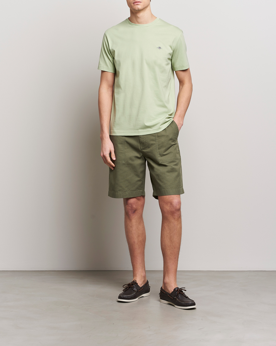 Mies | Shortsit | GANT | Cotton/Linen Shorts Four Leaf Clover
