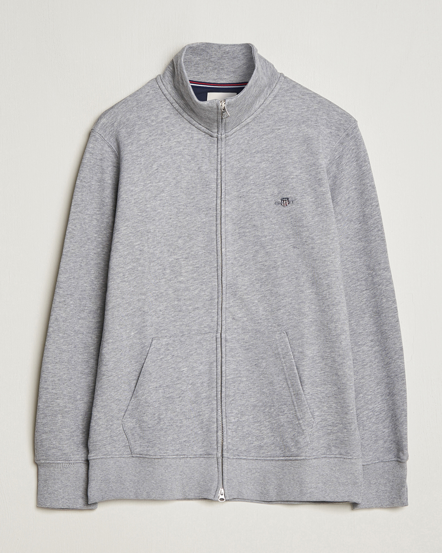 Mies | Puserot | GANT | Original Full Zip Grey Melange