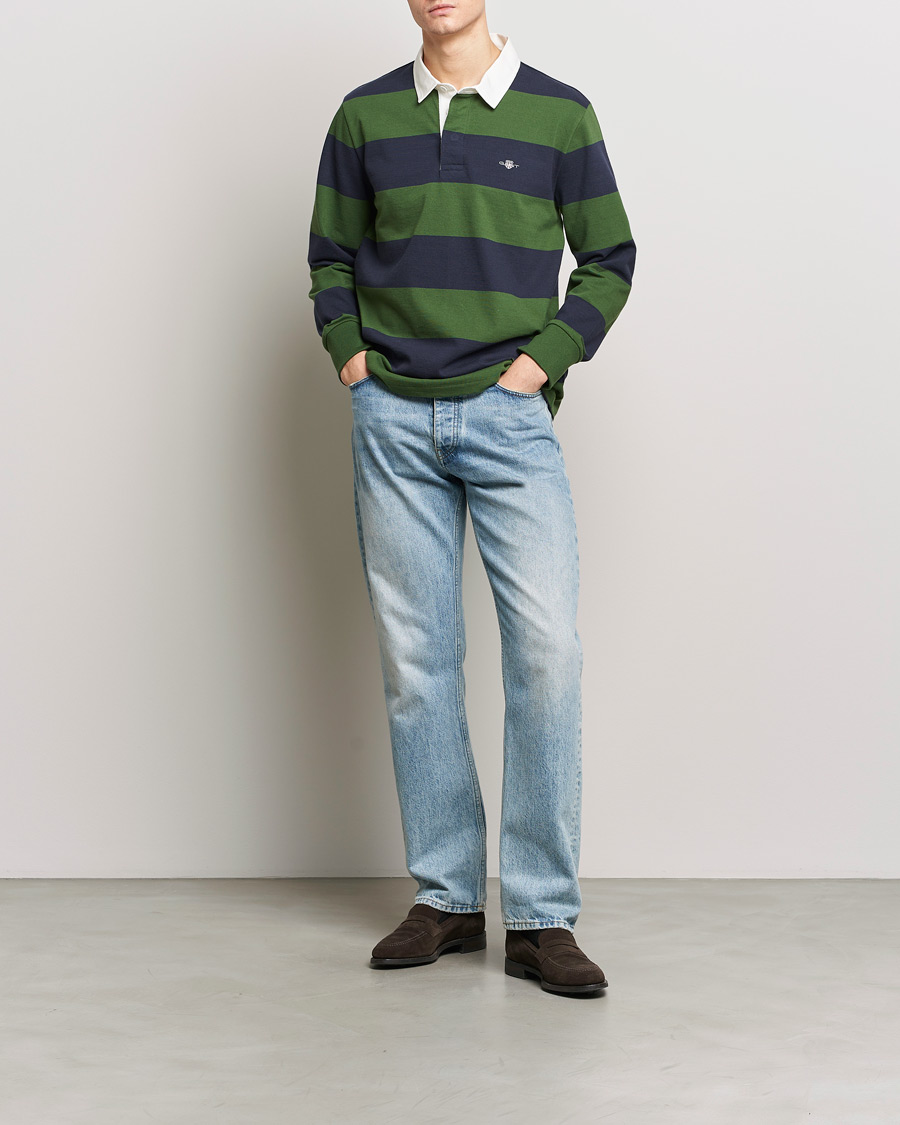 Mies | Puserot | GANT | Barstriped Rugger Pine Green/Navy