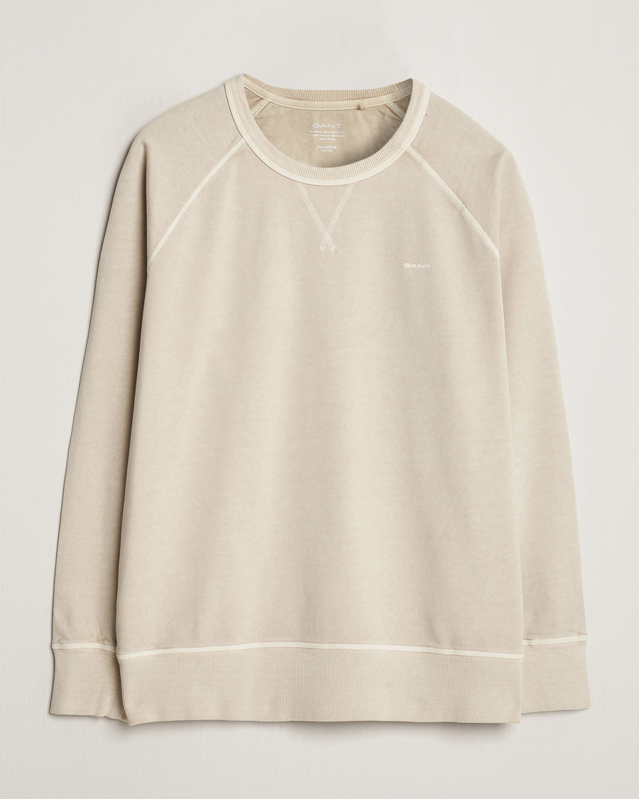 Mies | Puserot | GANT | Sunbleached Crew Neck Sweatshirt Silky Beige
