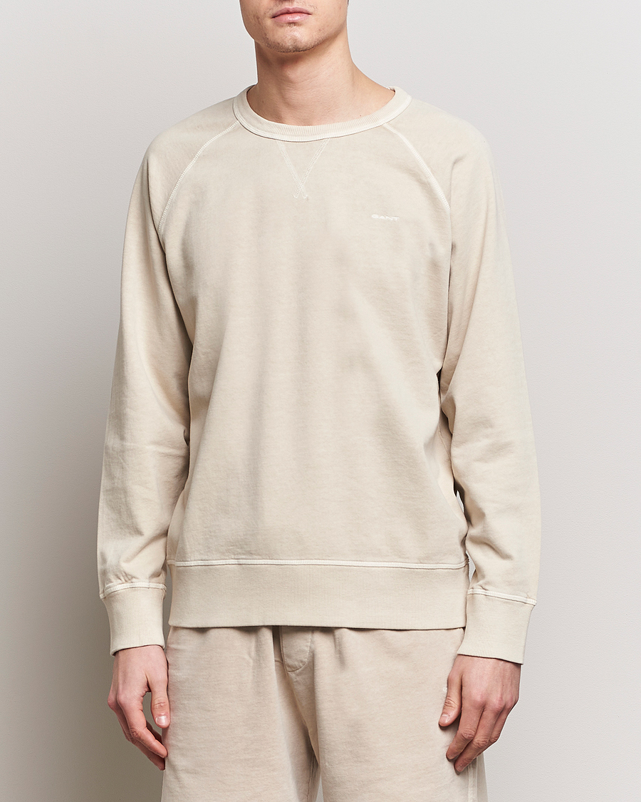 Mies | Puserot | GANT | Sunbleached Crew Neck Sweatshirt Silky Beige