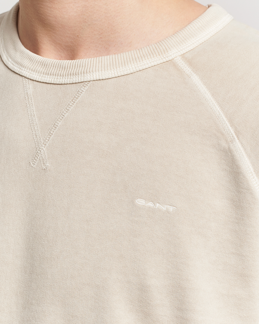 Mies | Puserot | GANT | Sunbleached Crew Neck Sweatshirt Silky Beige