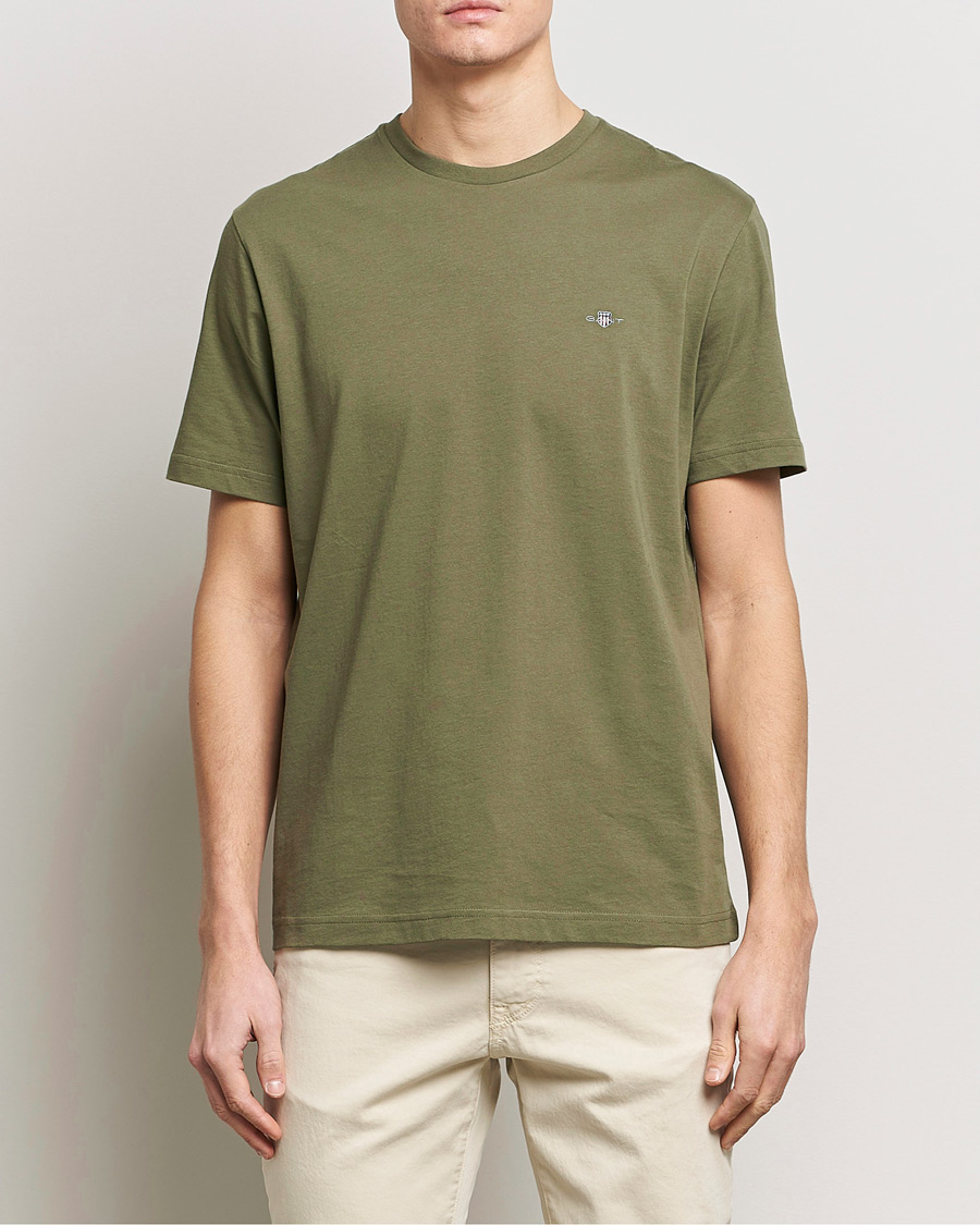 Mies | Lyhythihaiset t-paidat | GANT | The Original T-Shirt Juniper Green