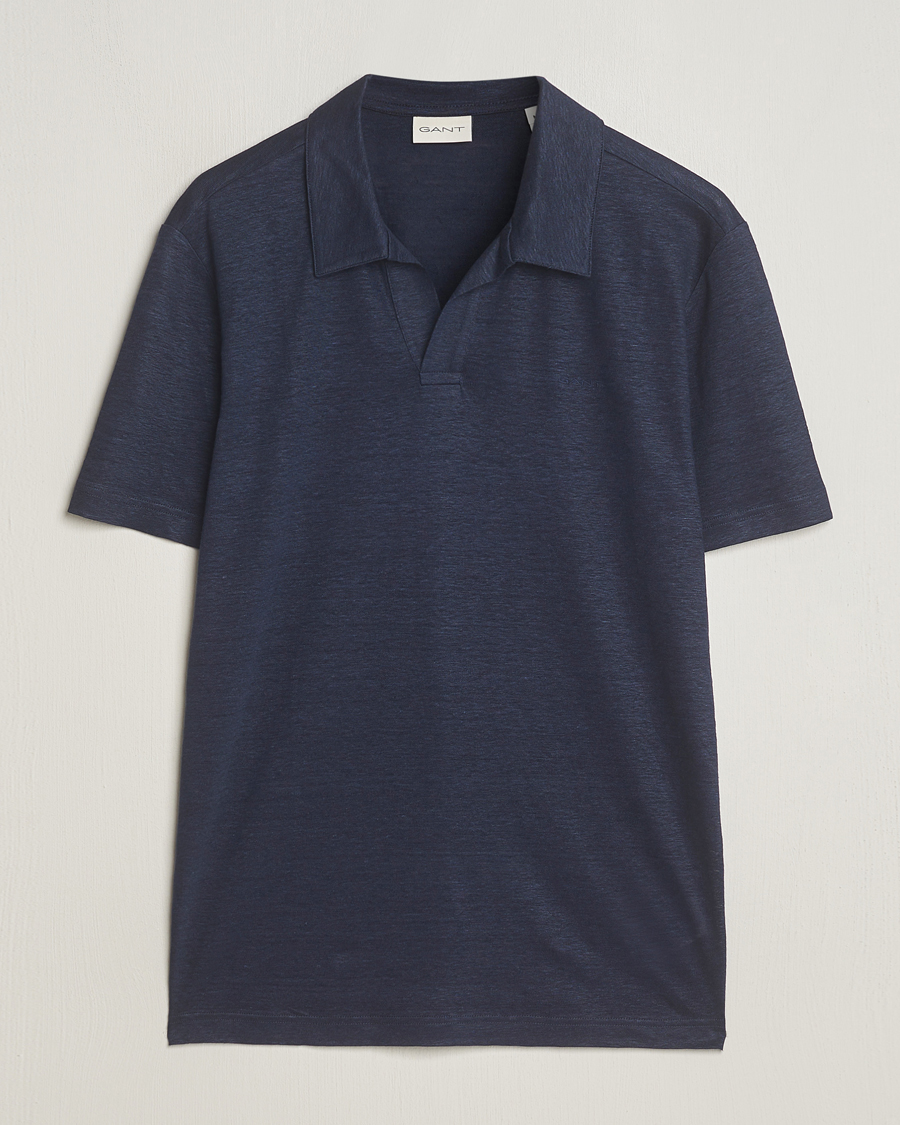 Mies | Pikeet | GANT | Linen Polo Evening Blue