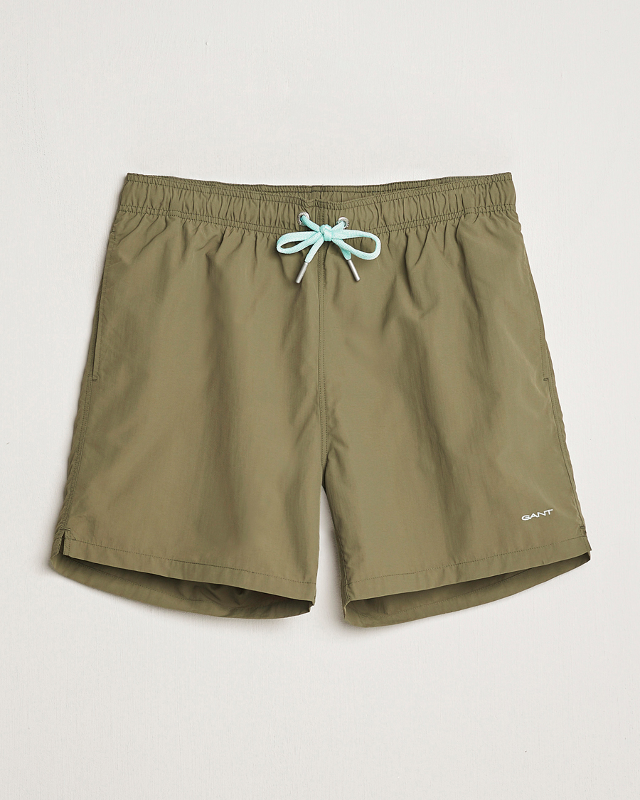 Mies | Uimahousut | GANT | Basic Swimshorts Juniper Green