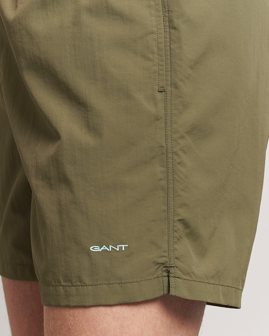 Mies | Uimahousut | GANT | Basic Swimshorts Juniper Green