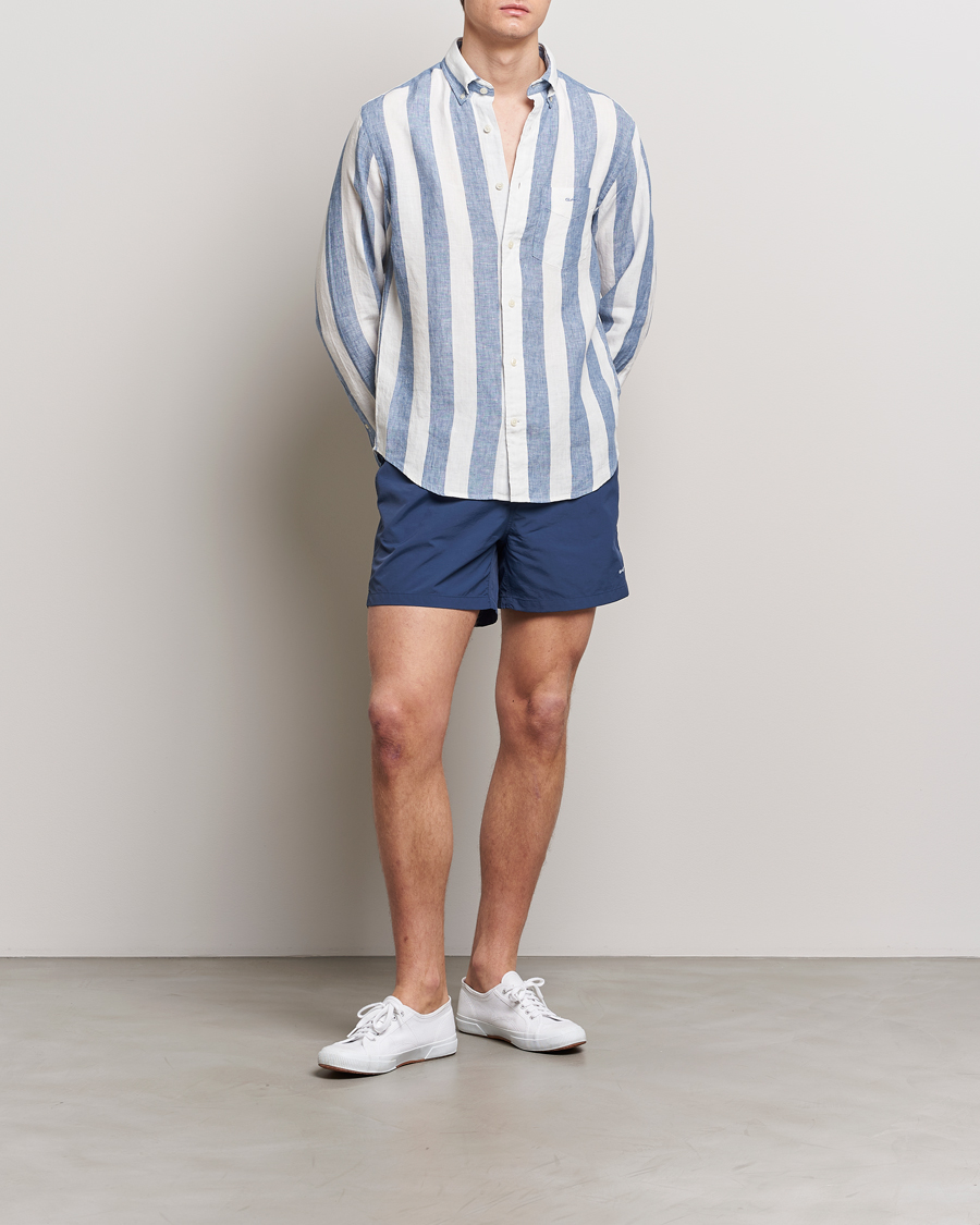 Mies | Uimahousut | GANT | Basic Swimshorts Dusty Blue Sea
