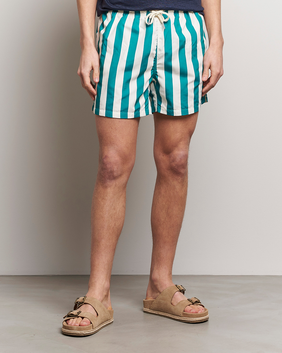 Mies | Uimahousut | GANT | Blockstriped Swimshorts Ocean Turquoise