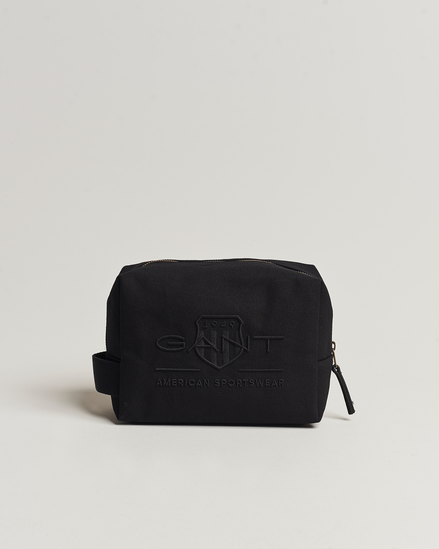 Mies | GANT Tonal Shield Wash Bag Ebony Black | GANT | Tonal Shield Wash Bag Ebony Black