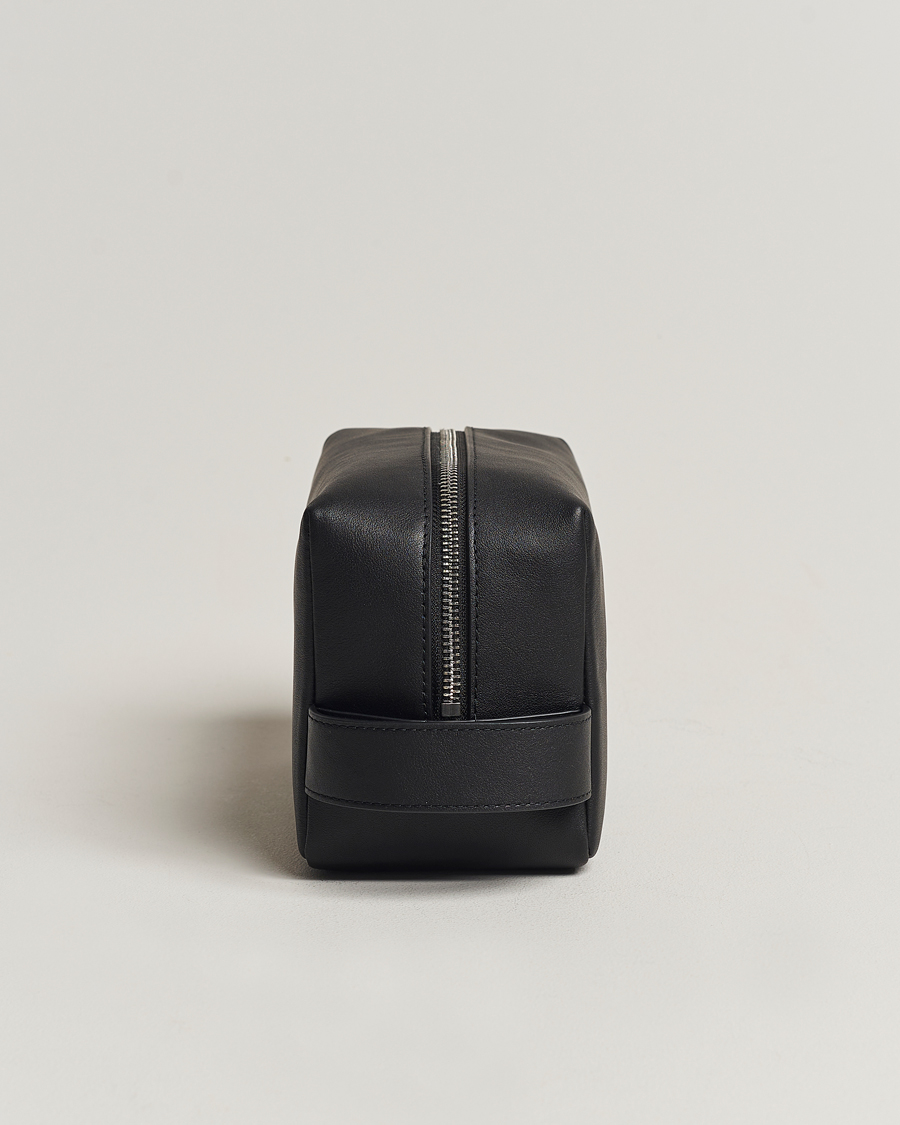 Mies | GANT Leather Wash Bag Black | GANT | Leather Wash Bag Black
