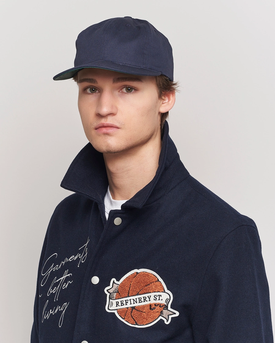 Herr | Kepsar | Ebbets Field Flannels | Made in USA Unlettered Cotton Cap Navy