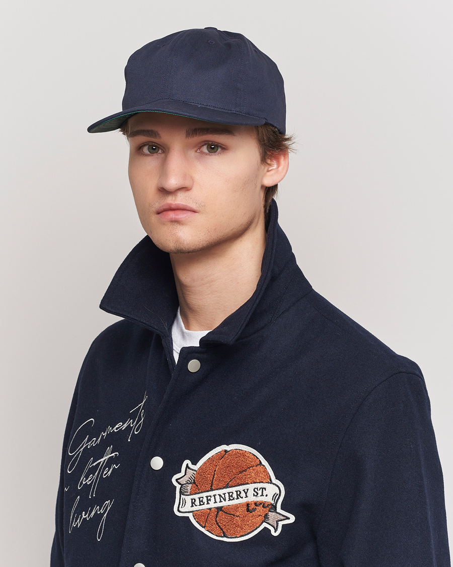 Mies | Ebbets Field Flannels Made in USA Unlettered Cotton Cap Navy | Ebbets Field Flannels | Made in USA Unlettered Cotton Cap Navy