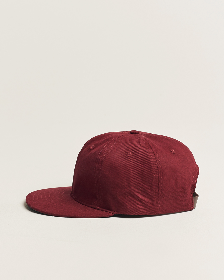 Mies | Ebbets Field Flannels Made in USA Unlettered Cotton Cap Burgundy | Ebbets Field Flannels | Made in USA Unlettered Cotton Cap Burgundy