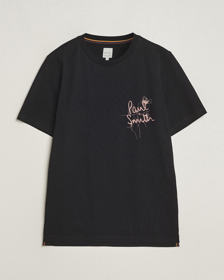 Mies | T-paidat | Paul Smith | Organic Cotton Logo Crew Neck T-Shirt Black