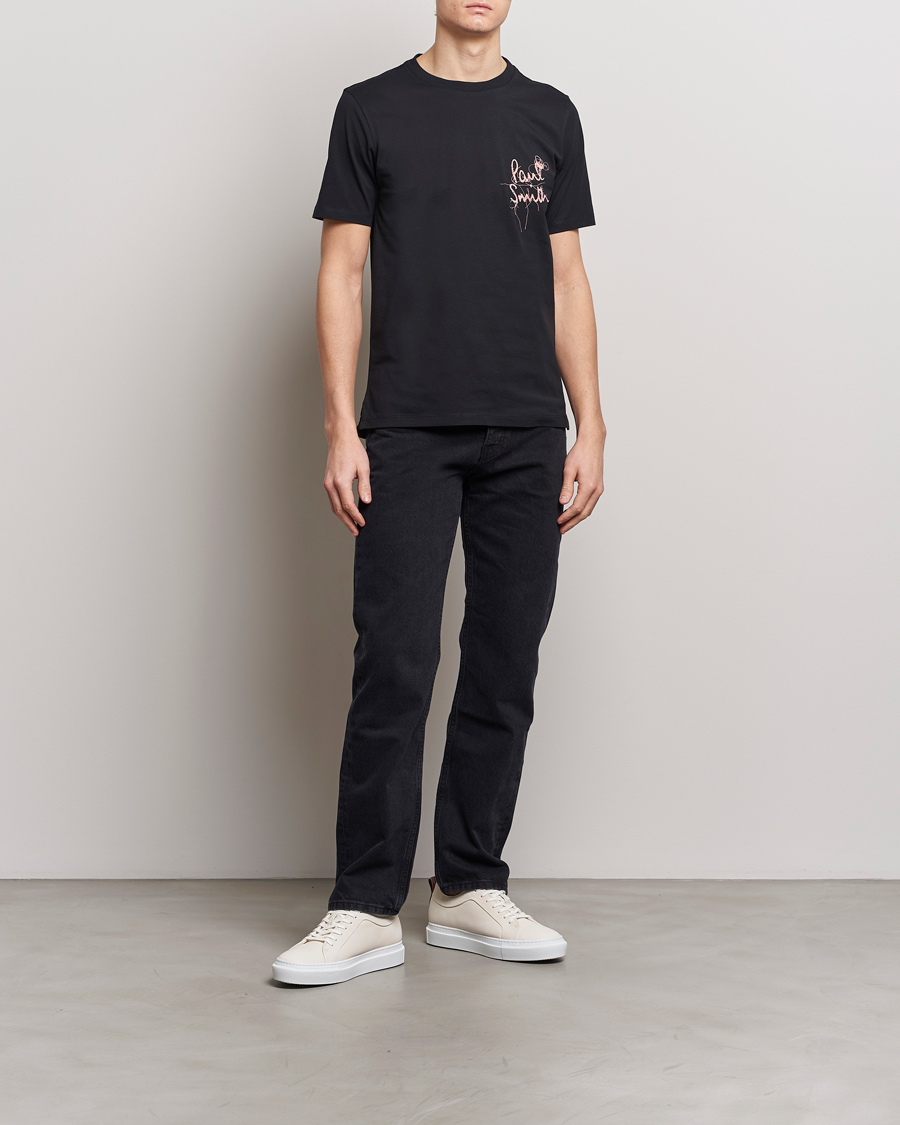Mies | T-paidat | Paul Smith | Organic Cotton Logo Crew Neck T-Shirt Black