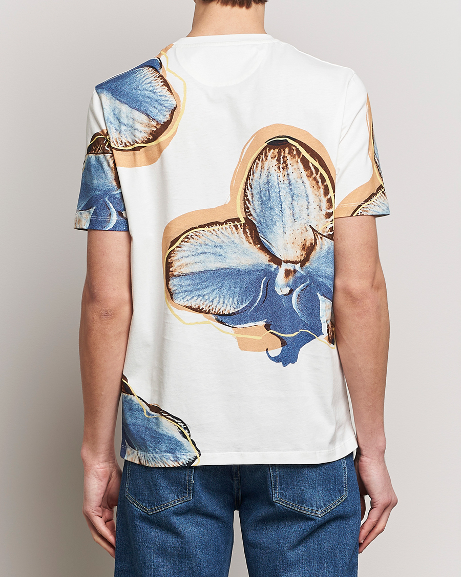 Mies | T-paidat | Paul Smith | Organic Cotton Printed Orchid T-Shirt White