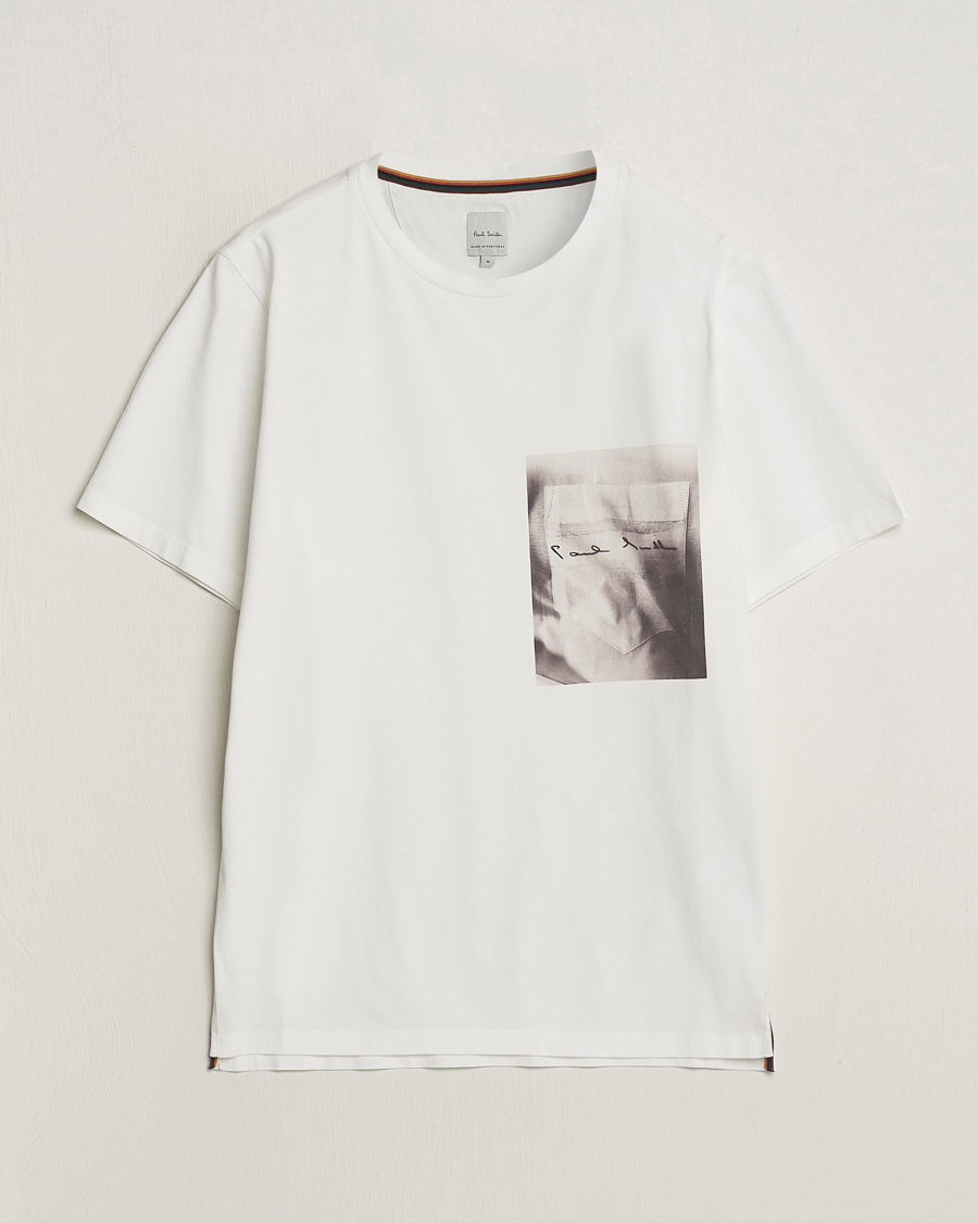 Mies | T-paidat | Paul Smith | Organic Cotton Printed T-Shirt White