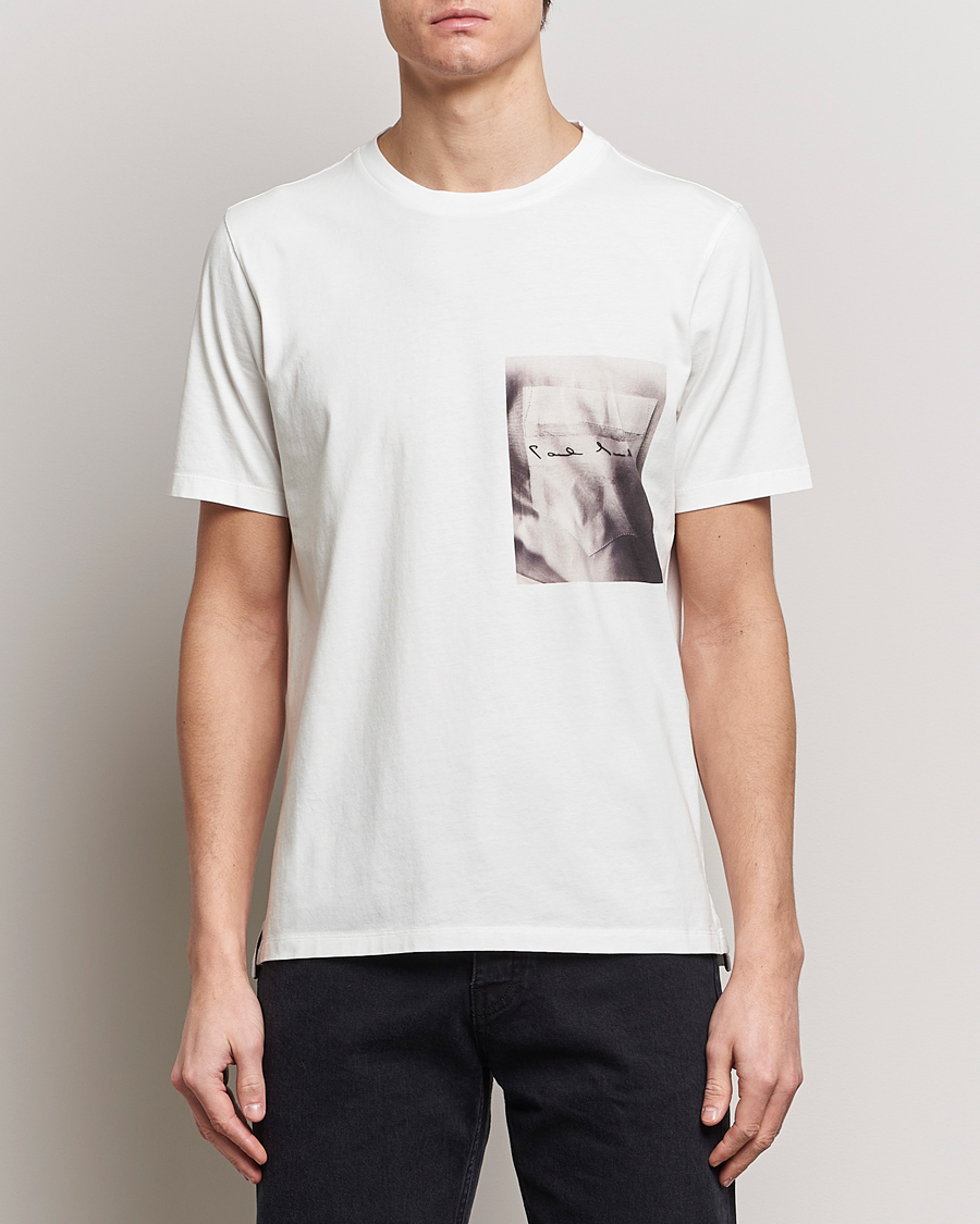Mies | Valkoiset t-paidat | Paul Smith | Organic Cotton Printed T-Shirt White