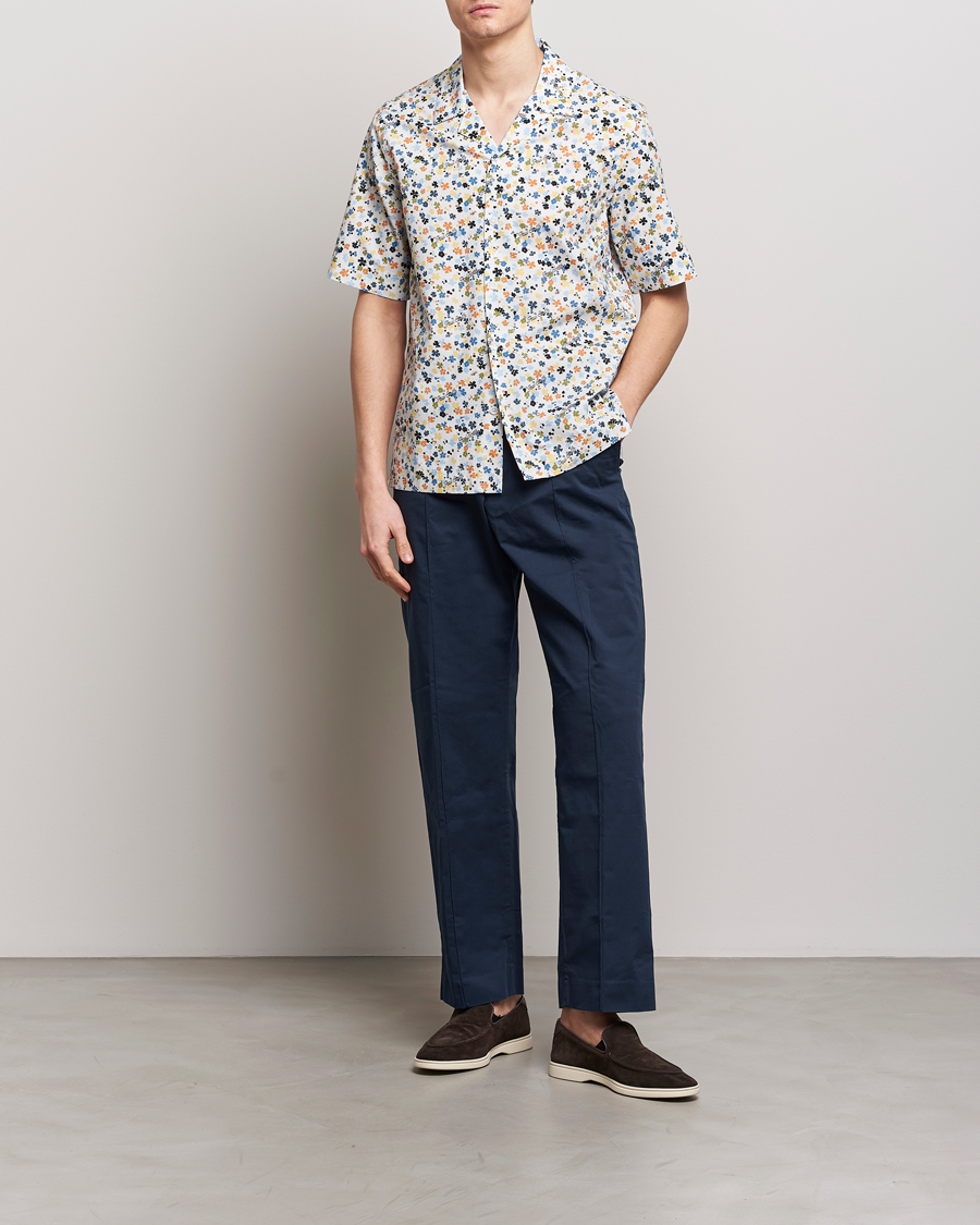 Mies | Kauluspaidat | Paul Smith | Printed Flower Resort Short Sleeve Shirt White