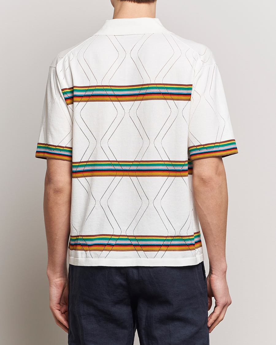 Mies | Kauluspaidat | Paul Smith | Cotton Knitted Short Sleeve Shirt White