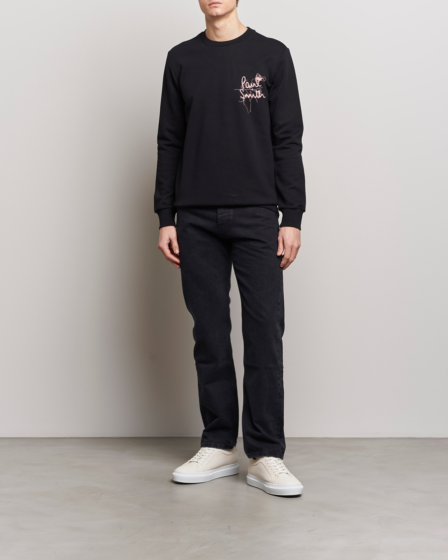 Mies | Puserot | Paul Smith | Logo Printed Crew Neck Sweatshirt Black