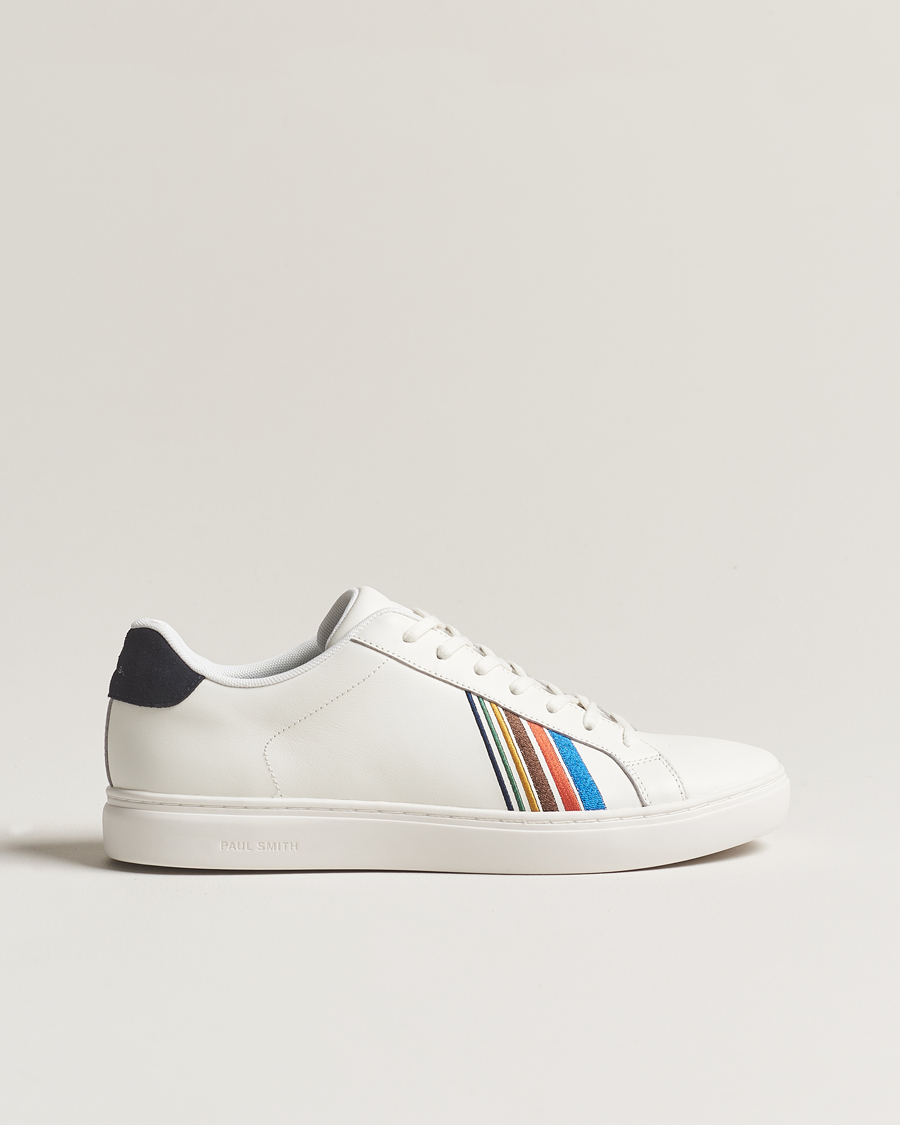 Mies | PS Paul Smith Rex Embroidery Leather Sneaker White | PS Paul Smith | Rex Embroidery Leather Sneaker White