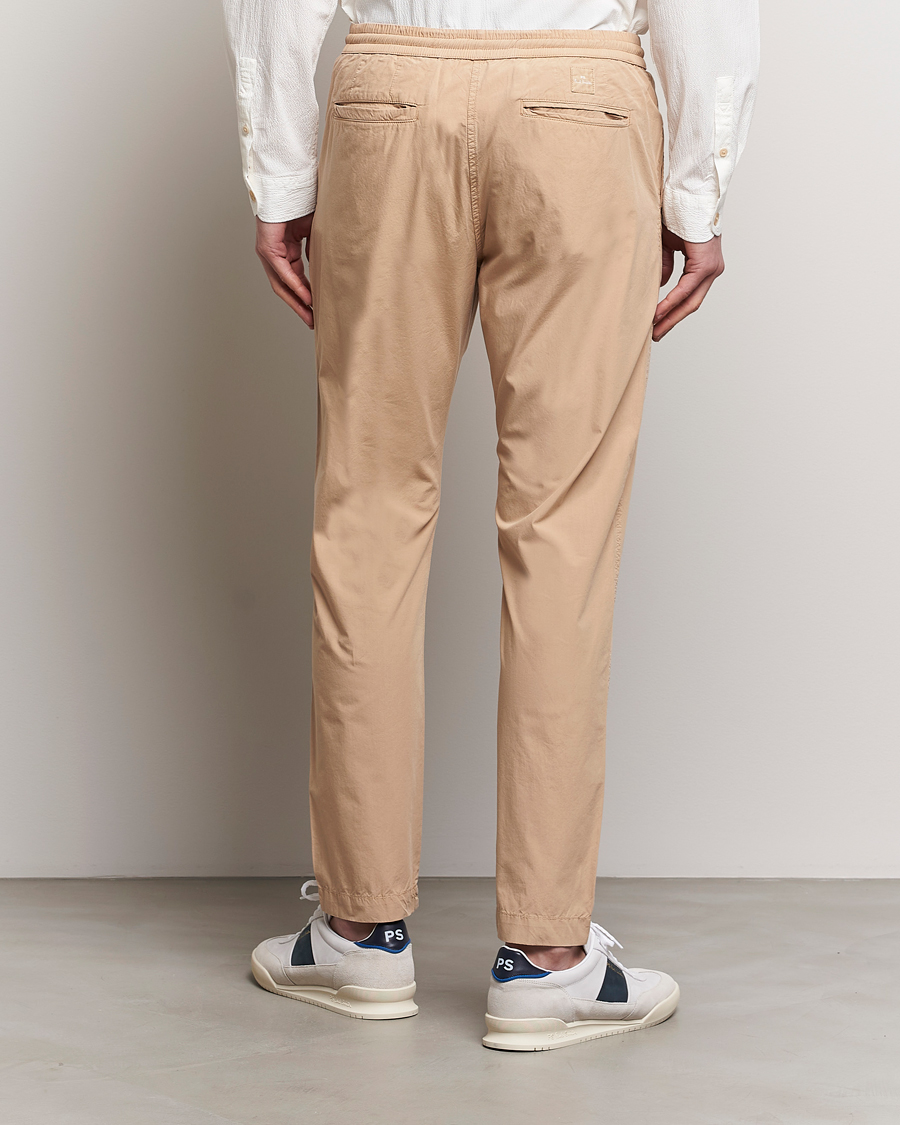 Mies | Housut | PS Paul Smith | Cotton Drawstring Trousers Beige