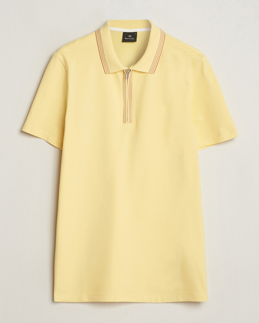 Mies | Pikeet | PS Paul Smith | Regular Fit Half Zip Polo Yellow