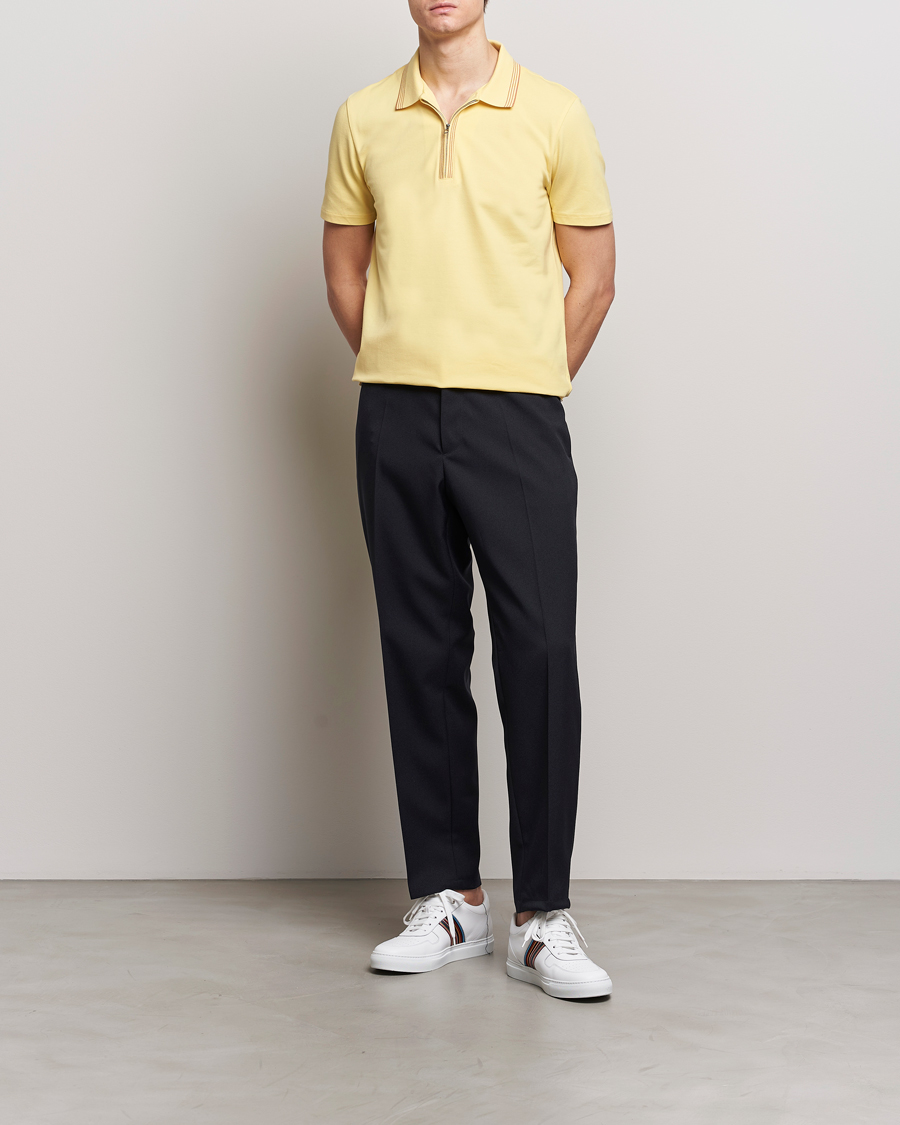 Mies | Pikeet | PS Paul Smith | Regular Fit Half Zip Polo Yellow