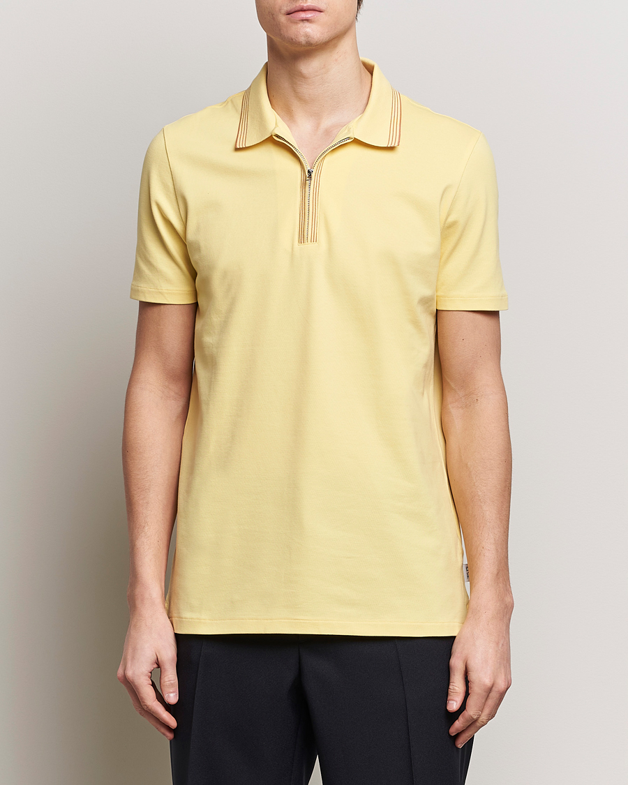 Mies | Best of British | PS Paul Smith | Regular Fit Half Zip Polo Yellow