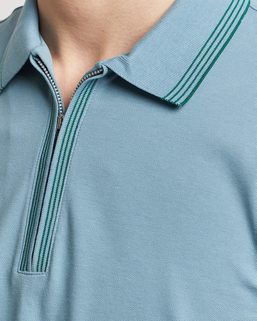 Mies | Pikeet | PS Paul Smith | Regular Fit Half Zip Polo Blue
